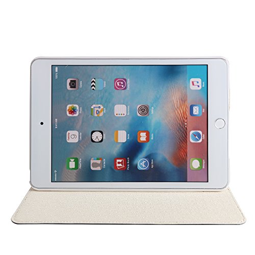 BORIYUAN Apple Ipad Mini 4 Ultra dünn Smart Case Cover Leder Schutzhülle Etui Tasche für das neue iPad mini4, Unterstützt Auto Sleep Wake up, Ipad Mini 4 Displayschutzfolie Reinigungstuch Stift inklusive (Gold) - 5
