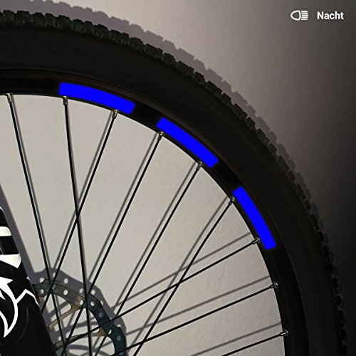 Motoking Reflektor-Aufkleber-Set für Mountainbike oder Fahrrad, reflektierend, 10mm