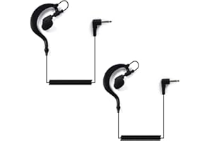 HYS G Forme Écouteurs 3,5 mm Écouter Seulement Casque Casque de Sécurité pour Radio Bidirectionnelle Motorola Icom Récepteur (2 PCS.)