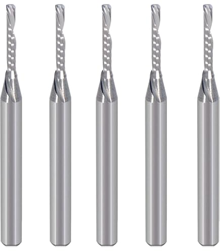 Bosch 85908MC 1/8" X 1/2" Solid Carbide Double-Flute Upcut Spiral Router Bit – Micrograin For Smooth Finishes