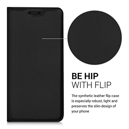 kwmobile Funda para bq Aquaris U Plus - Carcasa para m vil de Cuero sint tico - Case Plegable en Negro reviews kwmobile Funda para bq Aquaris U Plus - Carcasa para m vil de Cuero sint tico - Case Plegable en Negro