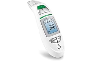 medisana TM 750 digital 6in1 klinisk termometer Örontermometer för | spädbarn, barn, vuxna, panntermometer med feberlarm med minnesfunktion