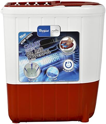 Whirlpool 6.2 kg Semi-Automatic Top Loading Washing Machine (ATOM62S, Ruby)