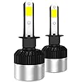 FABTEC Genuine NE H1 High Beam Led Headlight Bulb for Cars, 72W/ 10,000 Lumens Super Bright 6000K Pure White Headlight Plug & Play Conversion Kit, Set of 2 Pcs