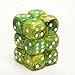 Produktbild Chessex Dice d6 Sets: Vortex Dandelion mit Wei– 16 mm Six Sided Die (12) Block Of Dice