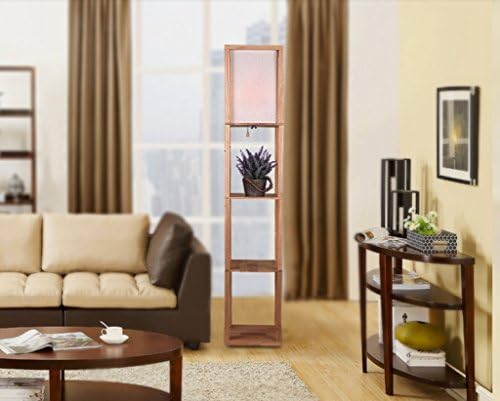 PIGE Modern Chinese Simple Wooden Table Lamp Vertical Living Room Dining Room Bedroom Floor Lamps