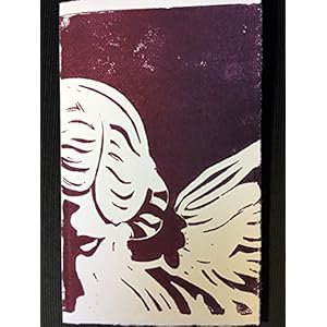 Handgedruckte Klappkarte mit Umschlag aus Büttenpapier 