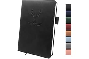 CASKIE Notizbuch A5 Liniert, Hardcover Journal 360 Seiten, Premium Papier 80 Gsm, Kunstleder - Schreiben, Planen, Reisen, als Tagebuch Oder Skizzenbuch