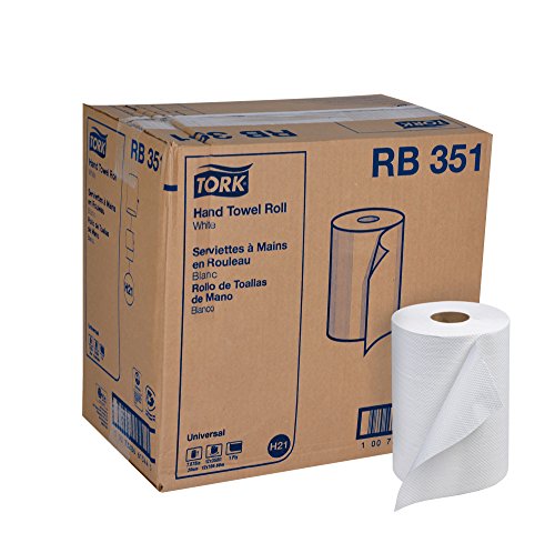 Tork Universal RB351 Hardwound Paper Roll Towel, 1-Ply, 7.87" Width x 350' Length, White (Case of 12 Rolls, 350 per Roll, 4,200 Feet)