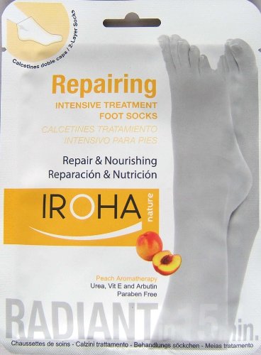 Iroha Nature Intensive Treatment Foot Socks - Repairing Peach