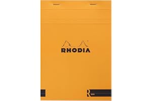 Rhodia 162007C Notatnik (A5, 14,8 x 21 cm, pusty, 70 kartek, praktyczny i sprężysty) 1 szt, pomarańczowy