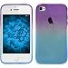 Produktbild PhoneNatic Case für Apple iPhone 4S Hülle Silikon Design:04 Ombrè + 2 Schutzfolien
