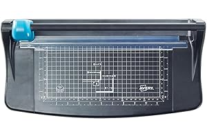 Avery Lightweight A4 Paper Trimmer, Photo and Paper Cutter, 5-Sheet Capacity, Self-Sharpening Blade, Black & Teal (TR002)