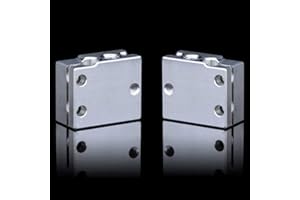 ZIZISHU Super Print 2PCS Blocco Riscaldatore Volcano,Precision Aluminum with Silicone Sock For Volcano Hotend,Prusa i3 Hotend Volcano,FLSUN SR,Sidewinder X1 X2 Heater Block (2PCS Aluminum)