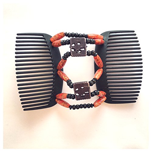 3 x Haarklammer Haarspange Haarkamm Butterfly 3 verschiedene Motive in Braun – LK Trend & Style - 3