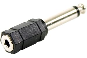 Plugger, adaptateur simple fiche Mini Jack femelle mono 3,5mm vers fiche Jack mâle mono 6,35mm. Permet de brancher tous types d’appareils audio. Gamme Easy adoptée par les professionnels de l'audio.