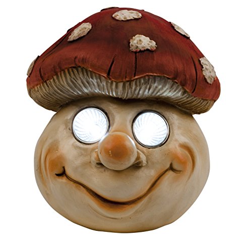 insatech Solar LED Pilz STUART rot Solarfigur Solarleuchte Gartenfigur Gartendeko - 2