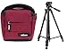 Produktbild Foto Kamera Tasche Halfter Motion red im Set mit Foto- Video-Stativ inkl. Stativtasche