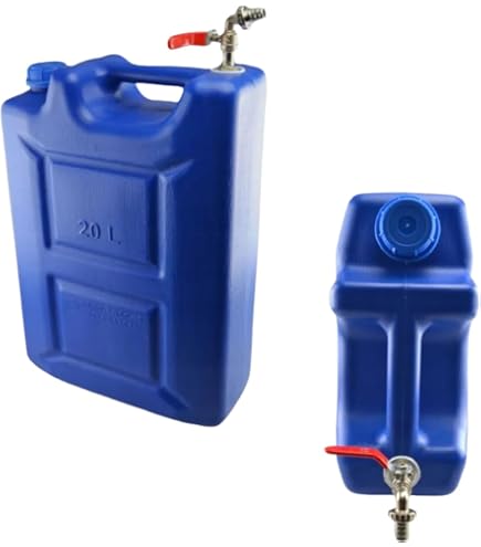 Bidon D'Eau Avec Robinet 30L - Réservoir Camping Jerricane Eau Potable Noir - Robuste Et Pratique