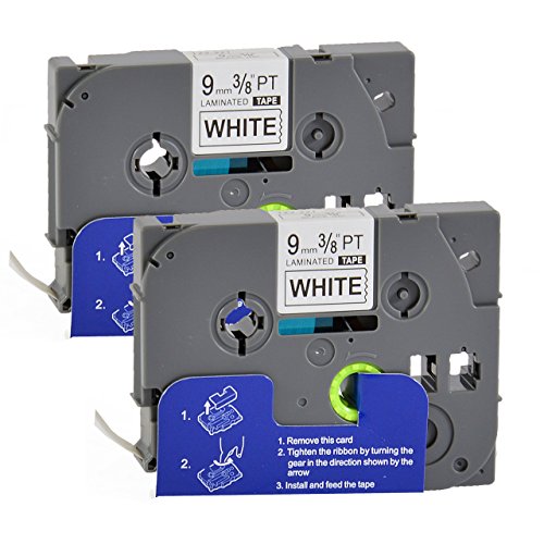 2x Schriftband kompatibel für Brother TZ221 TZ-221 9mm 8m SET - 2