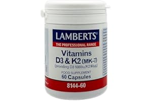 Lamberts Vitamina D3 1000iu y K2 90ug - 60 Cápsulas