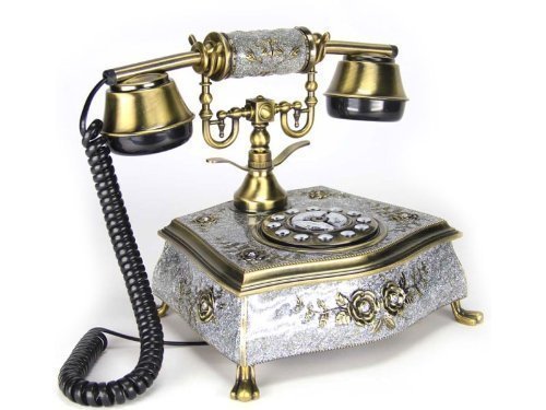 Preisvergleich Produktbild Antikes Telefon 1823 Handarbeit Chrystal Epoxy + Messing