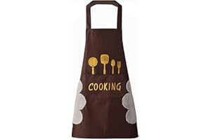 DILLMAN Women Kitchen Apron with Hand Wipe Pockets£¬Big Pocket,Hand-wiping, Waterproof for Cooking Baking