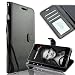 Produktbild Huawei P10 Hülle, Fraelc® Handyhülle HUAWEI P10 Ledertasche Wallet Case mit Standfunktion & Kartenfach Schutzhülle für Huawei P10 - Schwarz