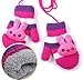 Moolecole Cute Rabbit Warm Gloves Baby Boys Girls Toddler Children Kids Mitten Knitted Gloves Rose Red