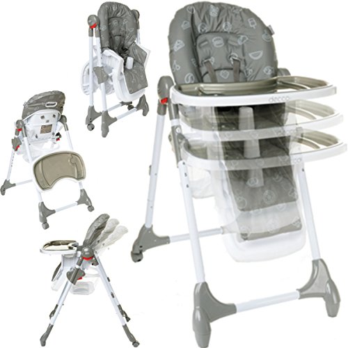 Hochstuhl / Kinderhochstuhl / Babyhochstuhl (6-Fach Höhenverstellbar) PREMIUMQUALITÄT - 3