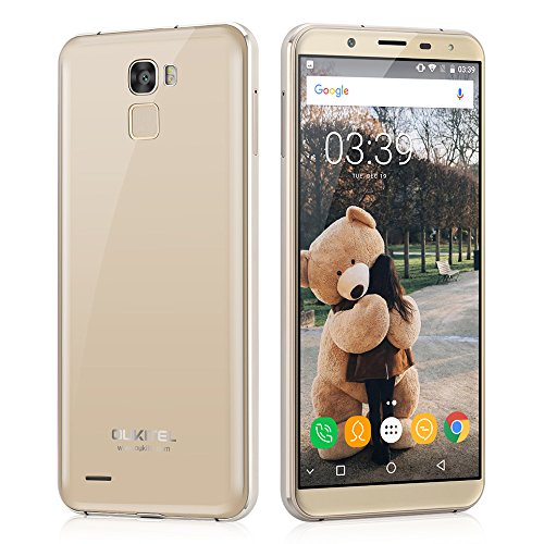 OUKITEL K5000 Smartphone 4G Android 7.0 (MTK6750T Octa Core 1.5 GHz, 5.7â€ 18:9 HD+ Schermo, 4 GB RAM 64 GB ROM, 21MP+16MP Camera, Fingerprint ID, Dual SIM, 5000mAh Batteria, OTA, Carica rapida) Oro