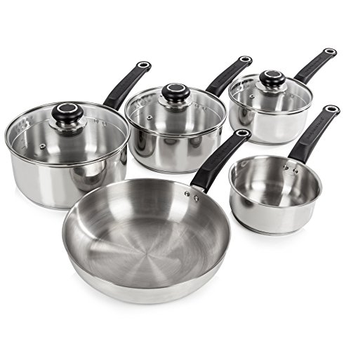 Morphy Richards Equip 5 Piece Pan Set - Stainless Steel