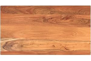 vidaXL Tablero de Mesa Rectangular de Madera Maciza de Acacia 120x60x2,5 cm - Superficie para Mesa de Centro