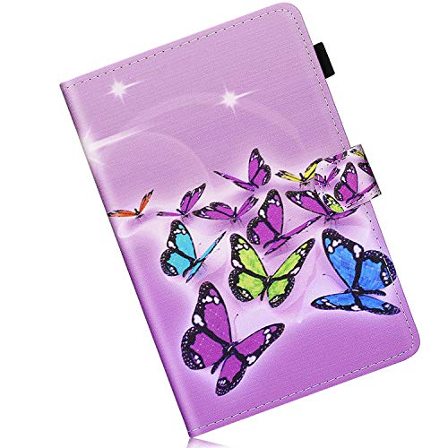 Funda Huawei MediaPad T3 10.0,Carcasa MediaPad T3 10 Cuero,Case Huawei MediaPad T3 10.0 Billetera 3D Pintado Patrón Flip Wallet PU Mariposa Diseño Cover Magnético Stand Card Slot Suave Piel Case