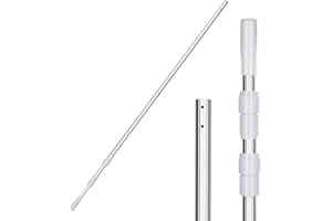 MASTERTOP Telescopic Pool Pole, 3-piece Aluminium Swimming Pool Pole, Adjustable from 1.7m to 4.7m Telescopic Pole Pool Cleaning Pool Accessories for Brushes, Landing Nets, Vacuum Cleaners