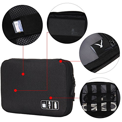 Veevan Tragbare Universal Elektronikzubehör-Reisekasten Organizer für Handys Power-Banks USB-Kabel - 7