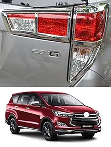 AutoBling Chrome Tail Light Cover for Innova Crysta (4 Pcs)