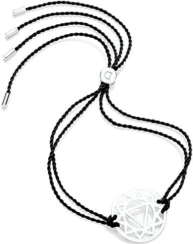 Daisy Black Silver Solar Plexus Chakra Bracelet