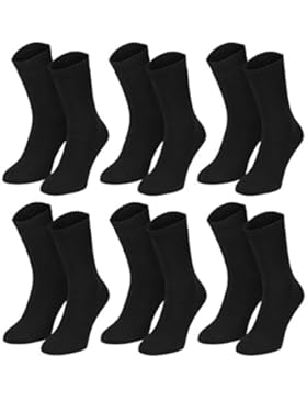 Lavazio® 6 | 12 | 18 | 24 Paar Herren Thermo Socken Freizeit Socken herrlich warm in schwarz