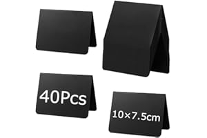 40 Pezzi Lavagnette Cancellabili, Esforzarse Tipo V Numeri Tavoli Ristorante, Numero di Tavolo, Cartellini Prezzi, Lavagnetta per la Festa di Nozze del Caffè a Buffet Gastronomico(10 x 7,5 cm)