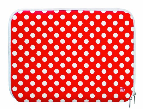 Pat Says Now 7779 Polka Sleeve für 12 Zoll bis 13,3 Zoll Laptop rot