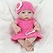 Produktbild Hergon Reborn Baby Puppe Handmade Soft Silikon vinyl 22 zoll 55 cm Magnetic schnuller Schöne Lebensechte Babypuppen Mädchen Spielzeug (Rosa)