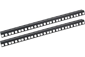 HMF 66809-02 Guida rack per armadio server | 2 pezzi | 10 pollici | 9 U | Nero