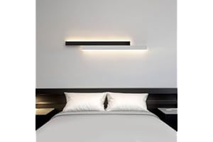 niuniaj 20W Wandlampe Innen,LED Wandleuchte Innen,80CM Lange Wandleuchte Inne, Neutralweiß 4000K,Wandlampe Design Schwarz Weiße für Wohnzimmer,Schlafzimmer,Treppenhaus,Arbeitszimmer