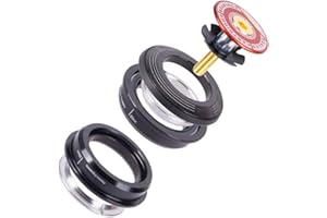 XHXSELLER Mountain Bike 4444S Headset 44mm 1-1/8" Bike Headset Spacer,Bicycle Headset Kit, Bearing Semi Integrated Straight Tube Fork Internal,Aluminium Alloy