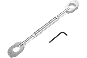 X AUTOHAUX 1 Set 22mm Motorcycle Balance Bar Crossbar Handlebar Silver Tone