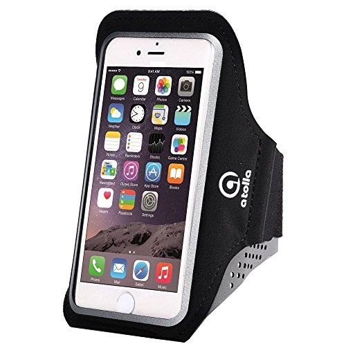 Atolla Sportarmband Hülle Laufarmband mit Kopfhörer Halter für iPhone 6 (4,7″) 6s mit veränderbarer Länge für Samsung Galaxy S4 S5 S6 und Smartphone unter 5.1″ für Fitness Übung Laufen Wandern Rad Fahren YOGA - 8