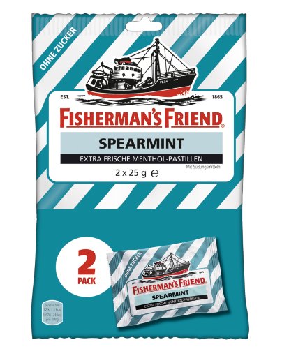 Preisvergleich Produktbild Fishermans Friend - Spearmint ohne Zucker - 2x25g