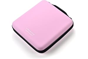 LIOVODE DVD Case, 192 Capacity EVA CD Case Holder Storage Organizer Portable Protective DVD Disc Wallet Holder for Car (192 Capacity, Pink192)