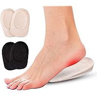Haofy Fersenkissen Fersenpolster Gel, 2 Paar Fersensporn Einlagen Gel Schuheinlagen für Plantar Fasciitis Achillessehne…